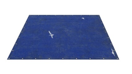 Construction plastic tarps isolated on a white background
