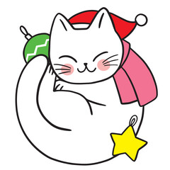 Cartoon cute Christmas character, Holiday vector.