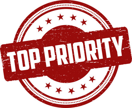 Top priority grunge rubber stamp illustration