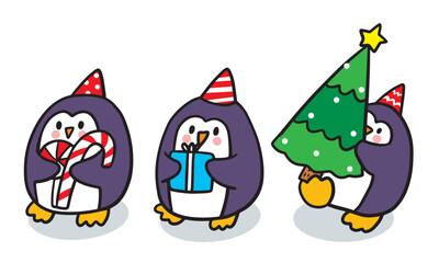 Cartoon cute Christmas character, Holiday vector.