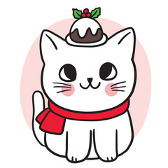 Cartoon cute Christmas character, Holiday vector.