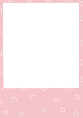 Heart Pattern Polaroid Photo Frame
