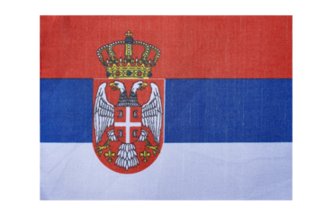 National flag of the country Serbia, isolate