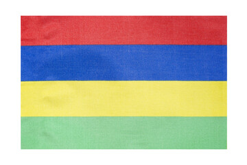National flag of the country Mauritius, isolate