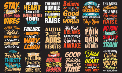 Motivational T-Shirt Design Bundle 