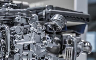 Fototapeta na wymiar Industrial mechanism transportation car automatic transmission engine components and parts