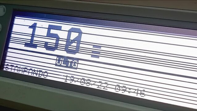 Heart rate pulse and heartbeat on medical equipment display and cardiotocography measurement, close-up