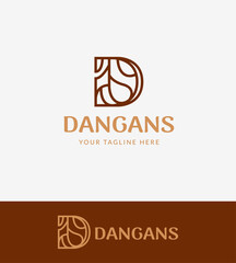 Letter D Simple Line Abstract Logo Design. Initial D Traditional Monogram Logo Identity for Branding, Business, Real Estate, Fasion and Luxury Brand