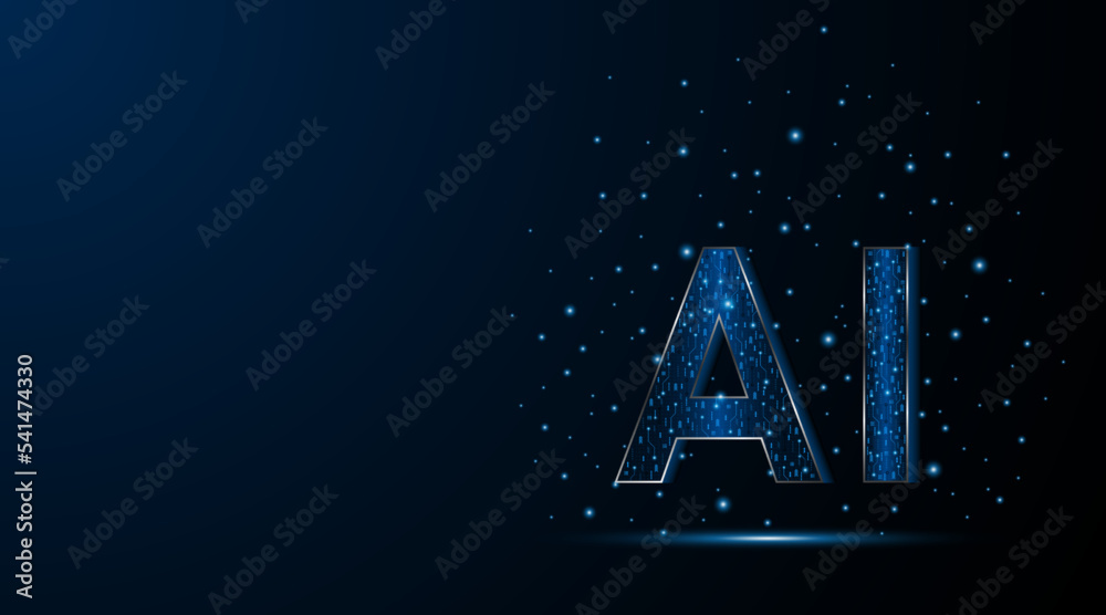 Aufkleber abstract ai or artificial intelligence symbol. modern futuristic ai technology circuit board concept