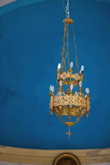 chandelier in the church