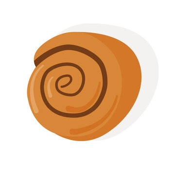 recommend clip art: Cinnamon roll bun icons set cartoon vector. Food baked in flat style. Bread bakery concept