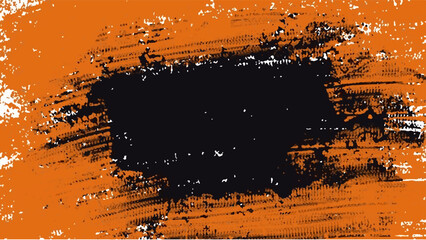 Orange and black watercolor background for textures backgrounds and web banners design, Halloween.