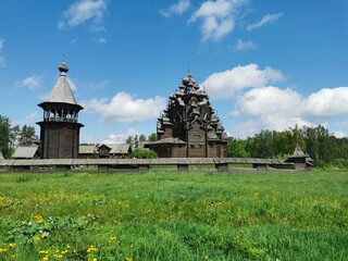 Bogoslovka estate on a summer sunny day near St. Petersburg