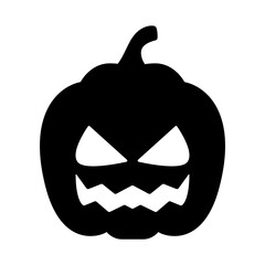 Pumpkin icon. Scary Halloween pumpkin symbol signs stickers vector illustration, with transparent background PNG