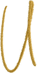 Gold Calligraphy Alphabet Letter U, Cursive U © Sheila