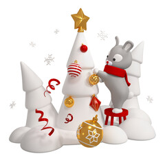 Happy New Year 2023 - colorful 3d banner