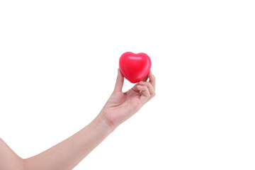 Female hand isolated on black background