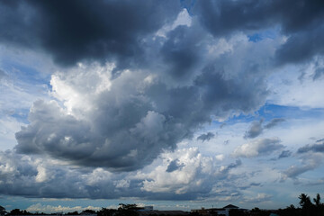 cloudy sky background and soft sunlight in the daytime of summer