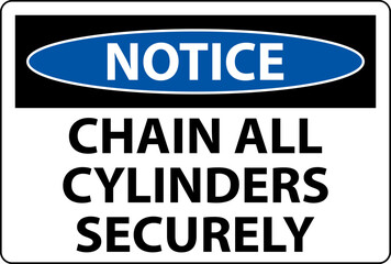 Notice Sign Chain All Cylinders Securely