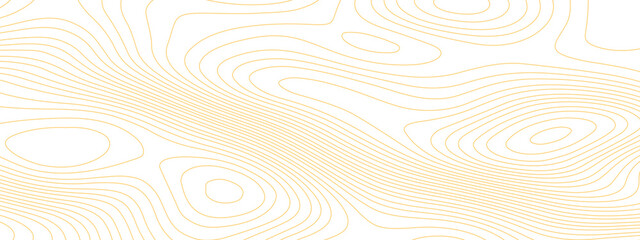 The stylized white and orange abstract topographic map with lines and circles background. Topographic map and place for texture. Topographic gradient linear background with copy space. 