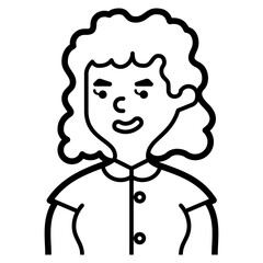 Fototapeta premium woman line icon