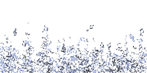 Musical notes cartoon vector pattern. Sound