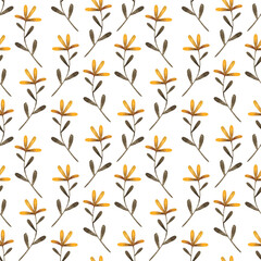 Floral stylized seamless pattern.