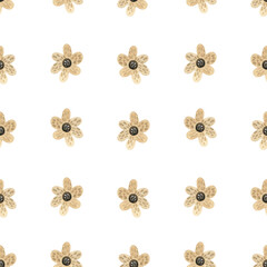 Floral stylized seamless pattern.