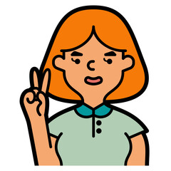 woman filled color line