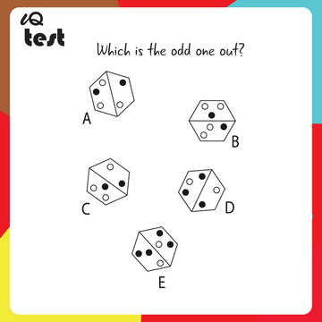 Practice Questions Worksheet for Education and IQ Test. task for the development of logical thinking, vector illustration