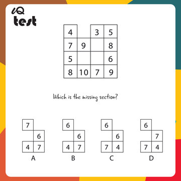 Practice Questions Worksheet for Education and IQ Test. task for the development of logical thinking, vector illustration