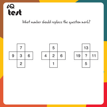 Practice Questions Worksheet for Education and IQ Test. task for the development of logical thinking, vector illustration