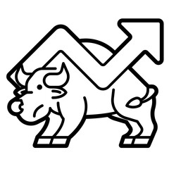 bull line icon