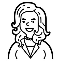 businesswoman line icon