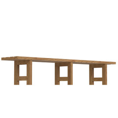 3d rendering illustration of a locker room bench