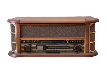 Old retro radio isolated.