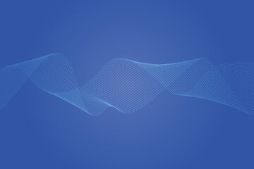 Abstract line wave blue gradient background. Modern colorful wavy line abstract background
