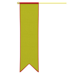 3d rendering illustration of a long medieval banner