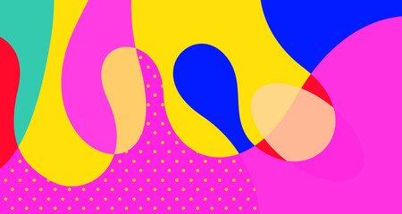 Vector colorful abstract liquid and fluid background for social media banner