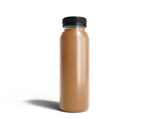 Cold brew coffee bottle with transparent background. 3D Rendering.