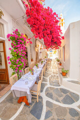 Mykonos Streets, Cyclades Islands, Greece