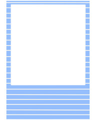 Striped Polaroid Photo Frame