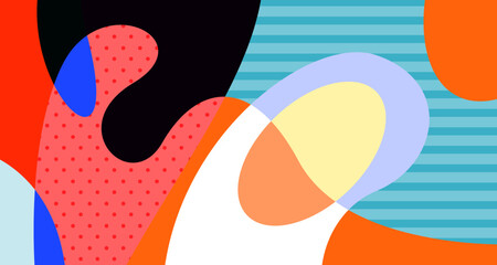 Vector colorful abstract liquid and fluid background for social media banner