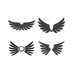 Wing icon logo design illustration