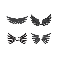 Fototapeta premium Wing icon logo design illustration