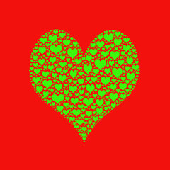 Love heart greeting card design