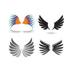 Wing icon logo design illustration