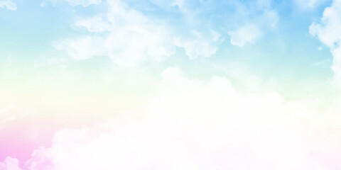 Cloud and sky with a pastel colored. Nature abstract background