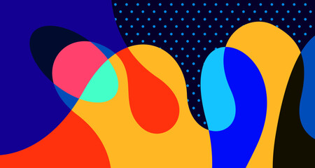 Vector colorful abstract liquid and fluid background for social media banner