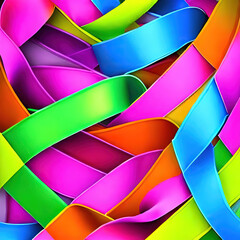 3D scroll ribbon pattern for illustration